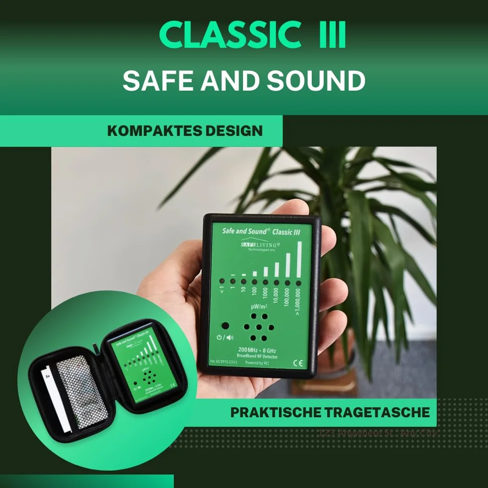 Safe and Sound Classic III HF-Detektor EMF-Messgerät elektromagnetische Strahlung 5G