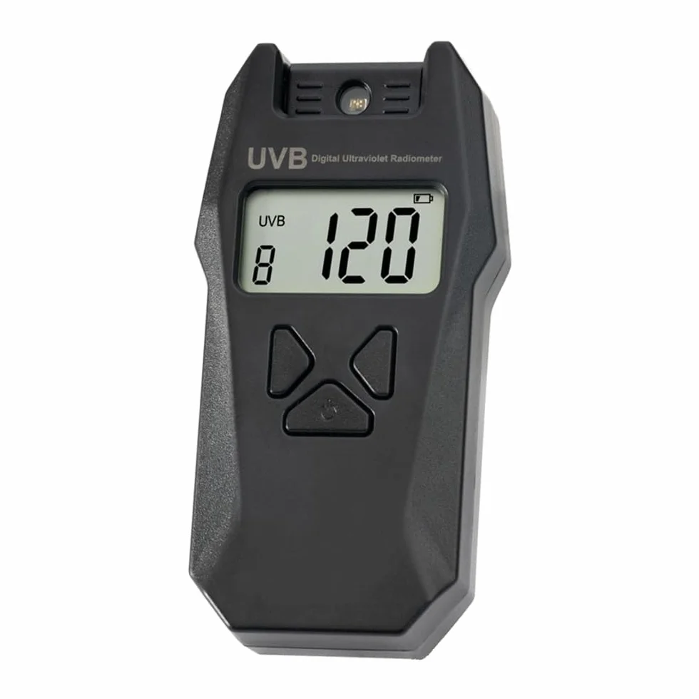 UVB Index Messgerät, Digitaler Reptilien UVB Tester mit Sonde und Datenprotokollierung 240-370 nm