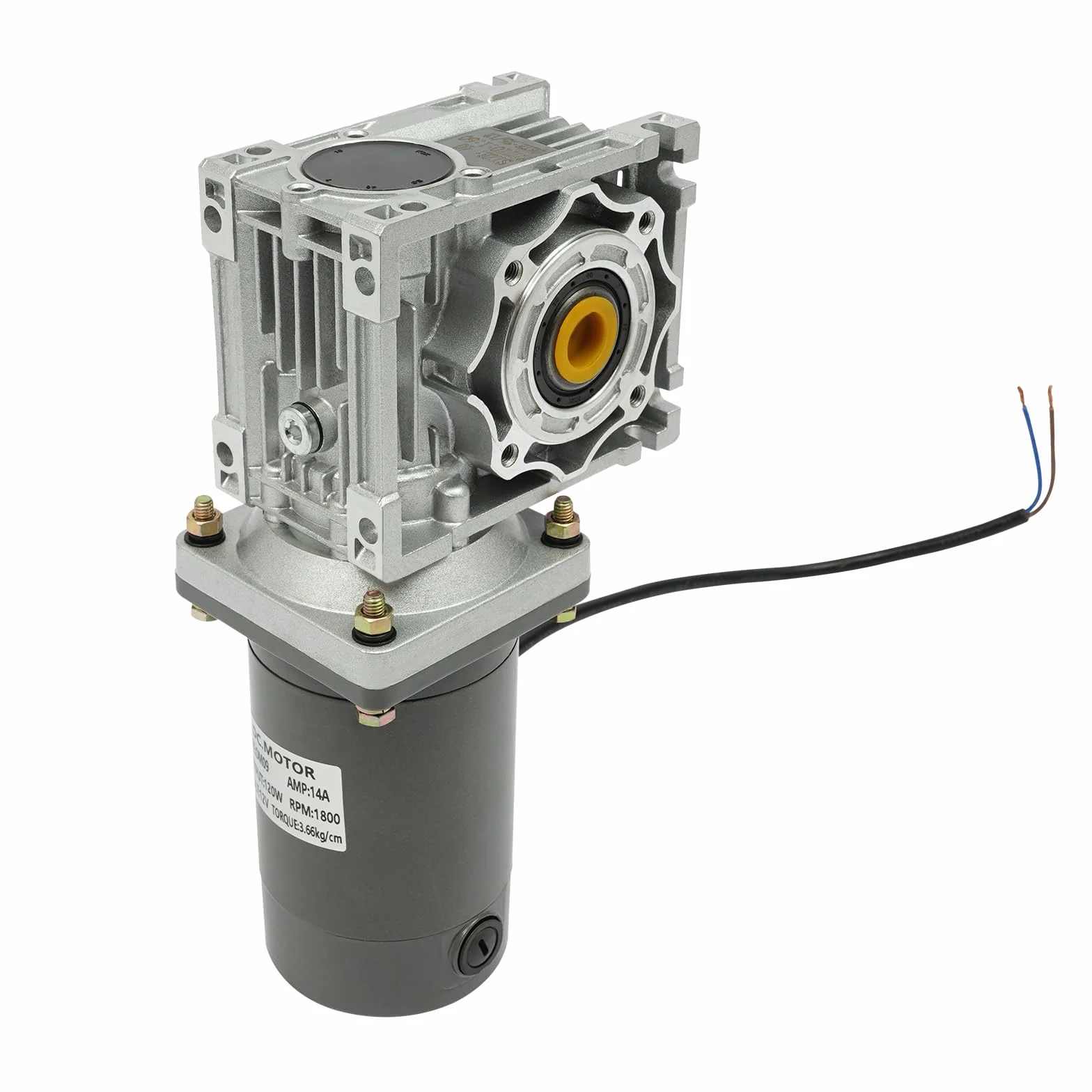 Schneckengetriebemotor DC-12V 120W 1800RPM Selbstsperrfunktion