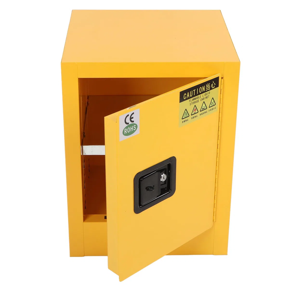 Cocoarm Gelber Industrie-Sicherheitsschrank, Feuerfester, Explosionsgeschützter Schrank, Auslaufsicherer Lagerschrank für Brennbare Stoffe, 56 X 43 X 43 cm