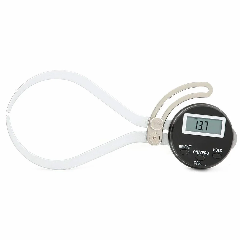 Digitales Dickenmessgerät, 0~150 mm Messbereich 0,01 mm Elektronischer Digitaler Externer Messschieber Dickenmessgerät mit großem LCD-Bildschirm