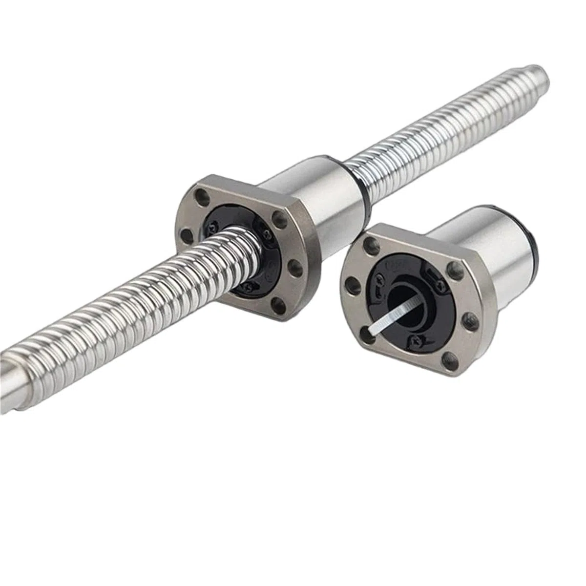 GTPBAO SFA1610 Kugelumlaufspindel mit einzelner Kugelmutter, C7 gerollt, 16 mm Durchmesser, 10 mm Steigung, BK12 BF12 endbearbeitete Schraube for Roboterarm Bewegungsschiene(600mm 23.62" long)