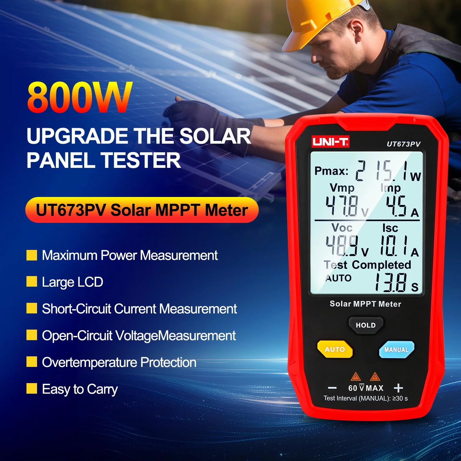 UNI-T Solar MPPT Messgerät UT673PV