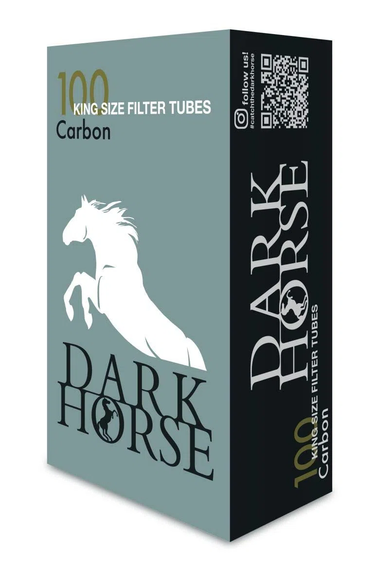 Dark Horse King Size Filterhülsen Carbon, Triple Active, 100 Tubes pro Box 50 Boxen (5000 Hülsen)