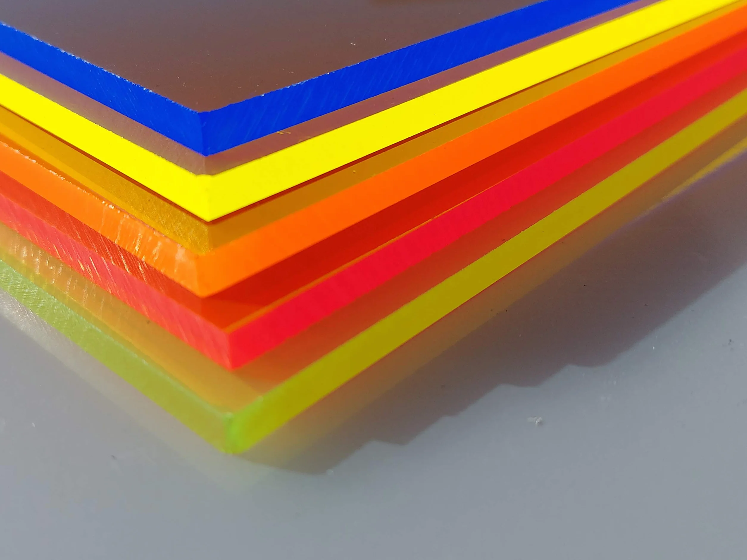 Platte Acrylglas GS, 1000 x 500 x 3 mm, Fluoreszierend orange Zuschnitt alt-intech®