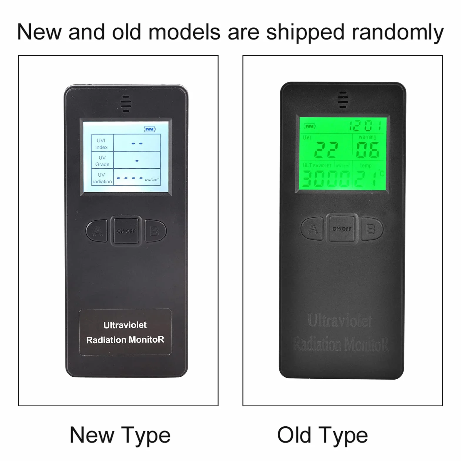 UV-Tester, LCD Tragbarer Digitaler UV-Strahlungsdetektor UV-UVI-Messgerät Tester mit Temperaturanzeige