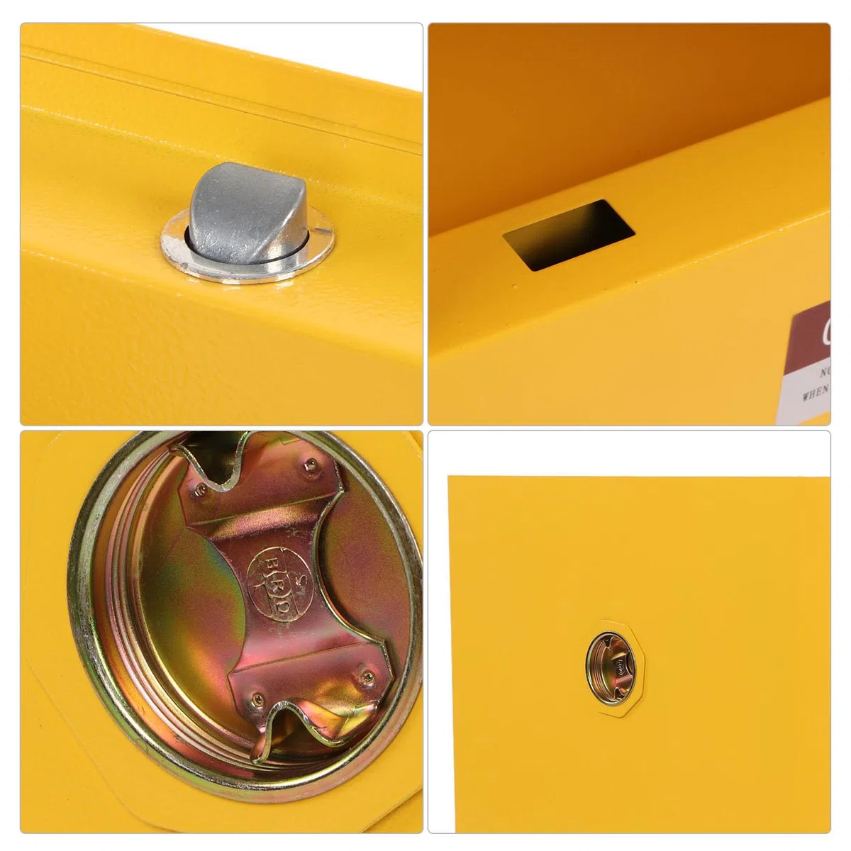 Cocoarm Gelber Industrie-Sicherheitsschrank, Feuerfester, Explosionsgeschützter Schrank, Auslaufsicherer Lagerschrank für Brennbare Stoffe, 56 X 43 X 43 cm