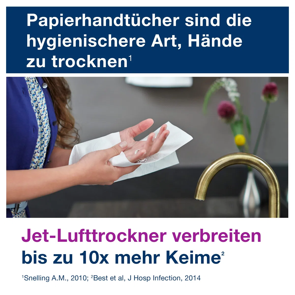 Tork Advanced H3 Falthandtücher 290143 - 2-lagig, saugfähig, reißfest, weiß - 15 x 250 Tücher