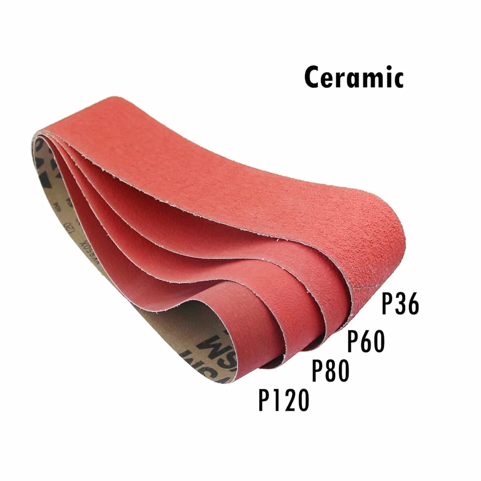 4 Stück 686 x 50 mm Keramik-Schleifbänder 27 * 2 Zoll XK850X MIX Pack P60 P80 P120 P36, for superhartes Metallschleifen