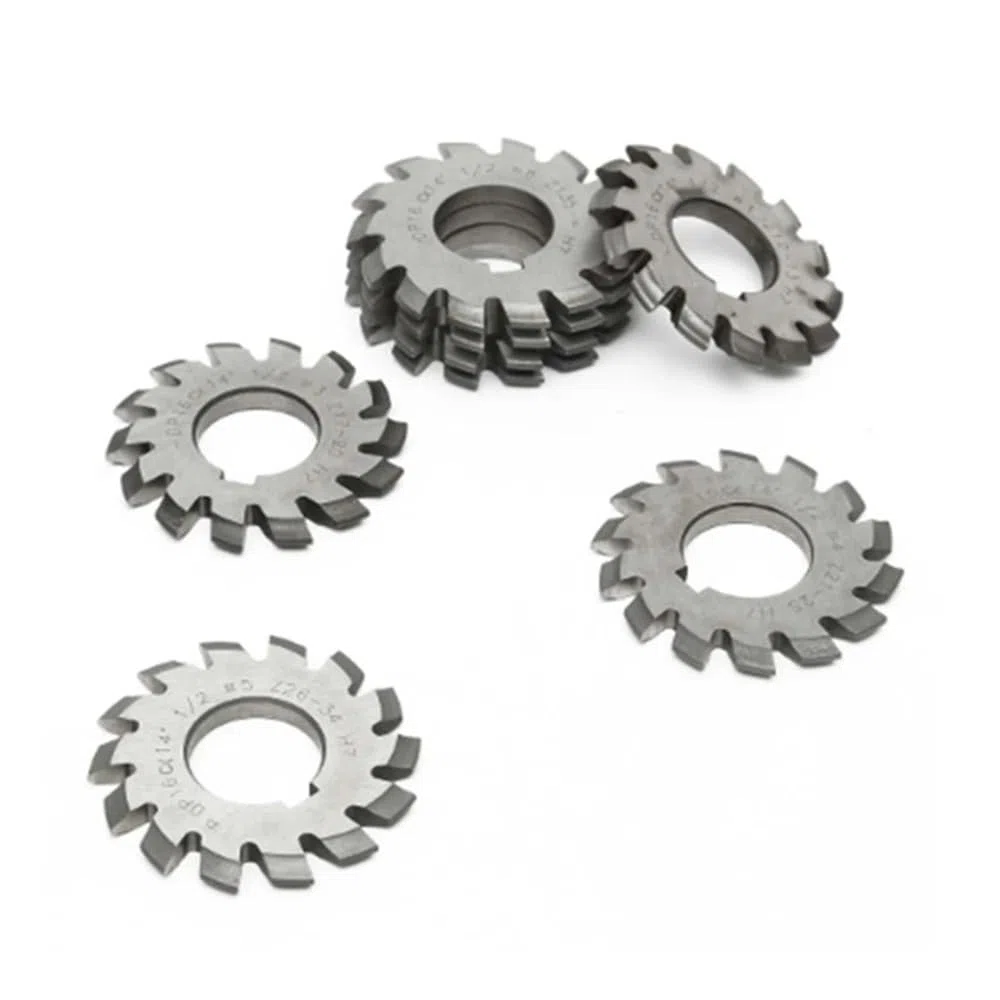 8-teiliger Hochgeschwindigkeitsstahl-Zahnradfräser, gerades Zahnscheibenkegelrad, Modulfräser M0.5 M0.6(M1.5)