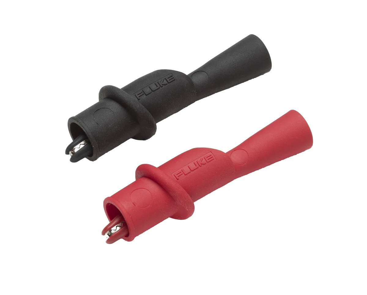Fluke AC175 Sicherheits-Abgreifklemmen-Set Buchse 2 mm CAT IV 600 V, CAT III 1000 V Rot, Schwarz