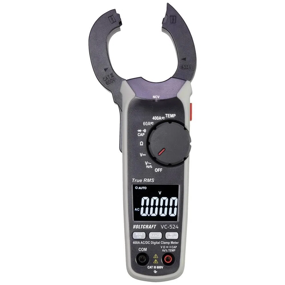 VOLTCRAFT VC-524 Stromzange digital CAT III 600 V Anzeige (Counts): 6000