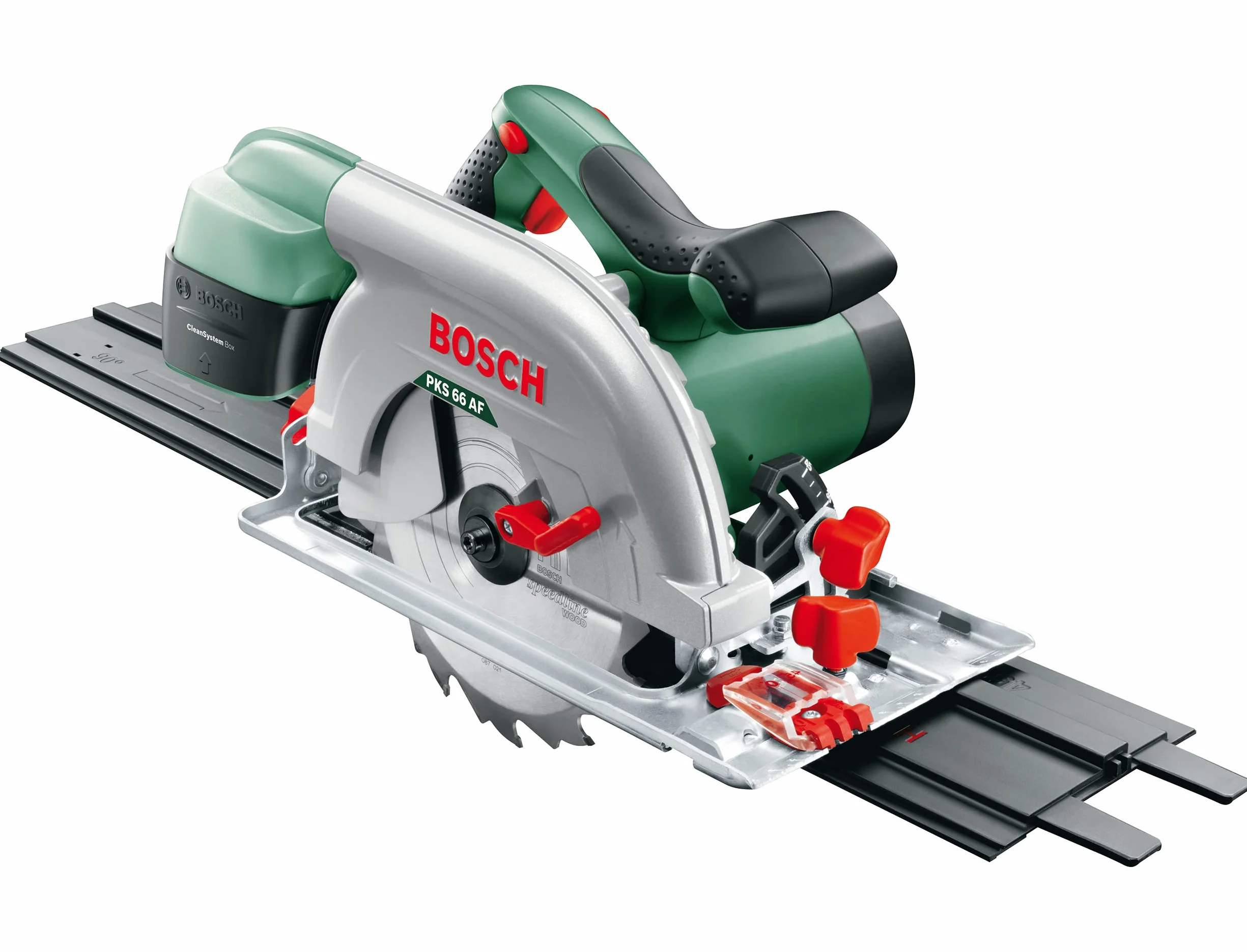 Bosch Führungsschiene Kunststoff 2x 350 mm für PKS 55A 66A 66AF Zubehör Kreissägen Schwarz