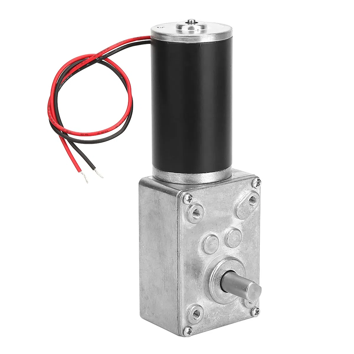 Fafeicy 12V 130RPM Schneckengetriebemotor mit Metallgetriebe 8mm Welle Kugellager Reduktionsmotor