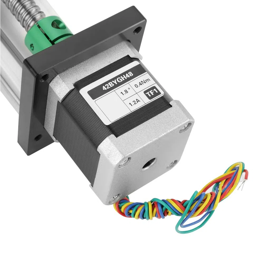 Linearantrieb, Linearschiene 1204, Kugelumlaufspindel, Linearer Schiebehub, Langer Schrittantrieb mit Schrittmotor, 100-mm-Hub-Schrittmotor