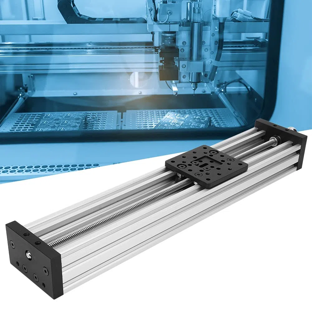 Schraubenschlitten-Lineartisch aus Aluminiumlegierung, 3D-Drucker-Graviermaschine, Schwarz, Silber, Schwarz, 400 Mm, Professionelles Zubehör (400mm #20)