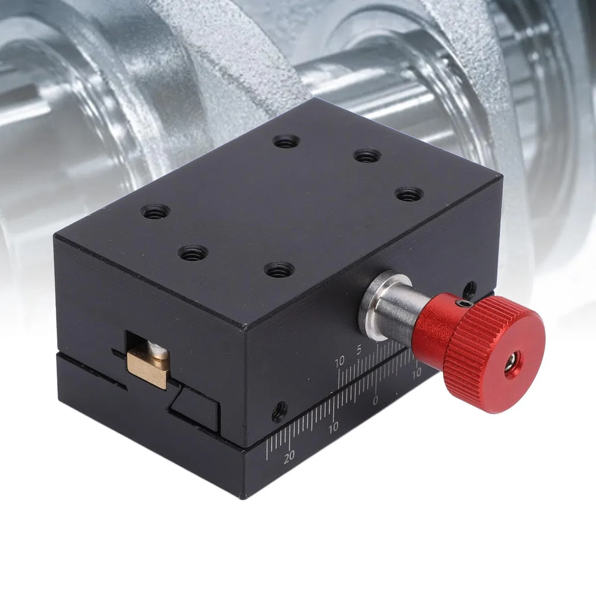 X-Achsen-Lineartisch aus Aluminiumlegierung, X-Achsen-Verschiebeplattform, Linearlager, Linearrollenlager, 40-mm-Hubgetriebe, Manuelle Schwalbenschwanznut-Gleitplattform