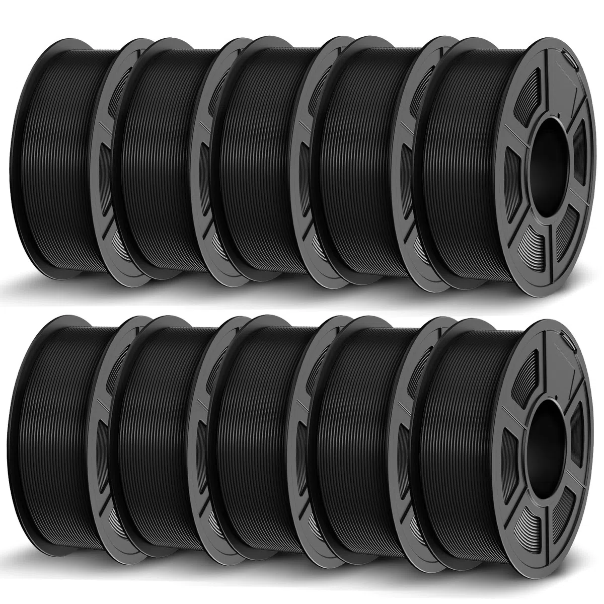 JAYO PLA Filament 1.75mm Schwarz 1.1kg 10er-Pack Maßgenauigkeit +/- 0.02mm für FDM 3D-Drucker