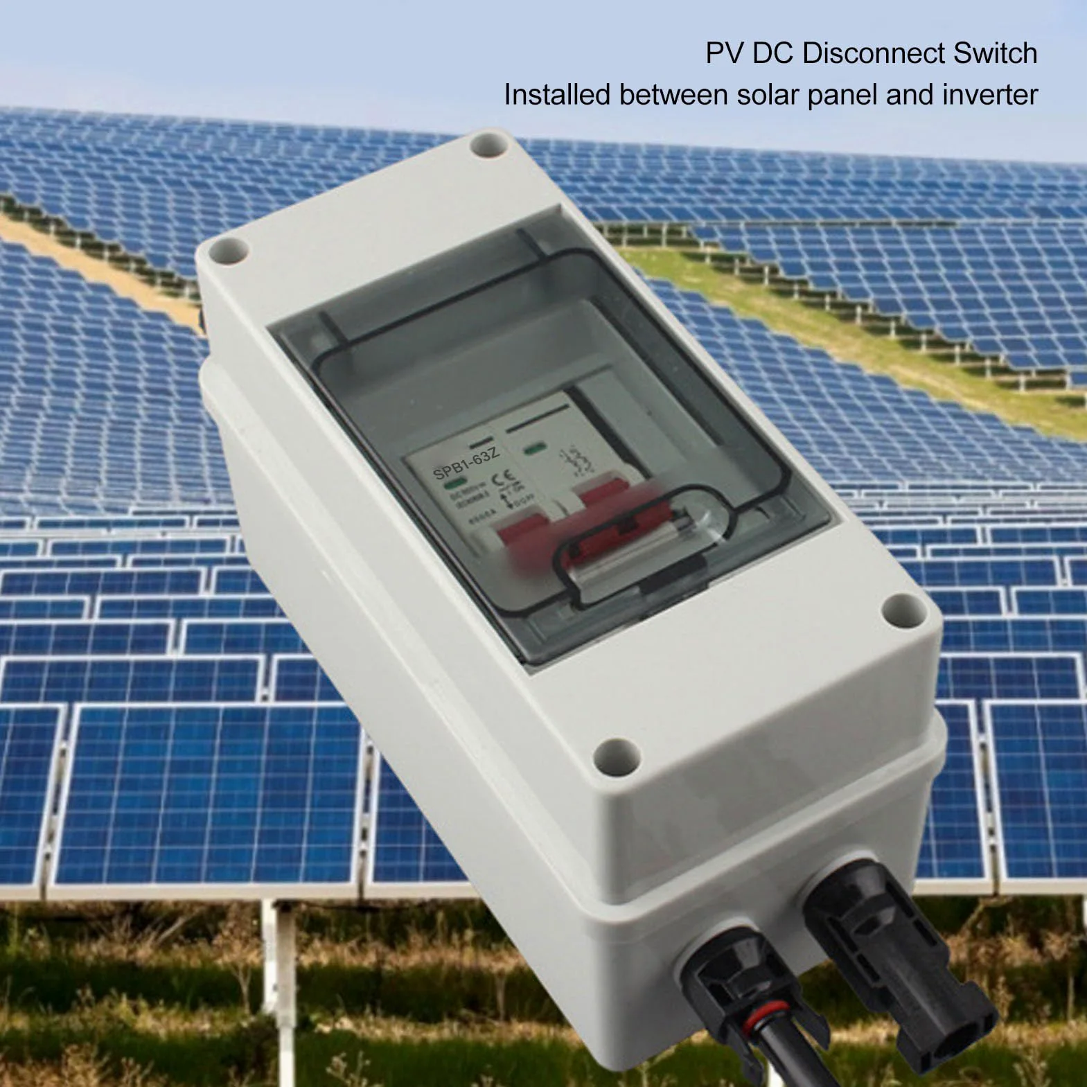 Fdit Photovoltaik-Unterbrechung mit transparenter Abdeckung, geeignet zum Einsetzen / aus Netz-Solarenergieerzeugungsanlagen (63A)