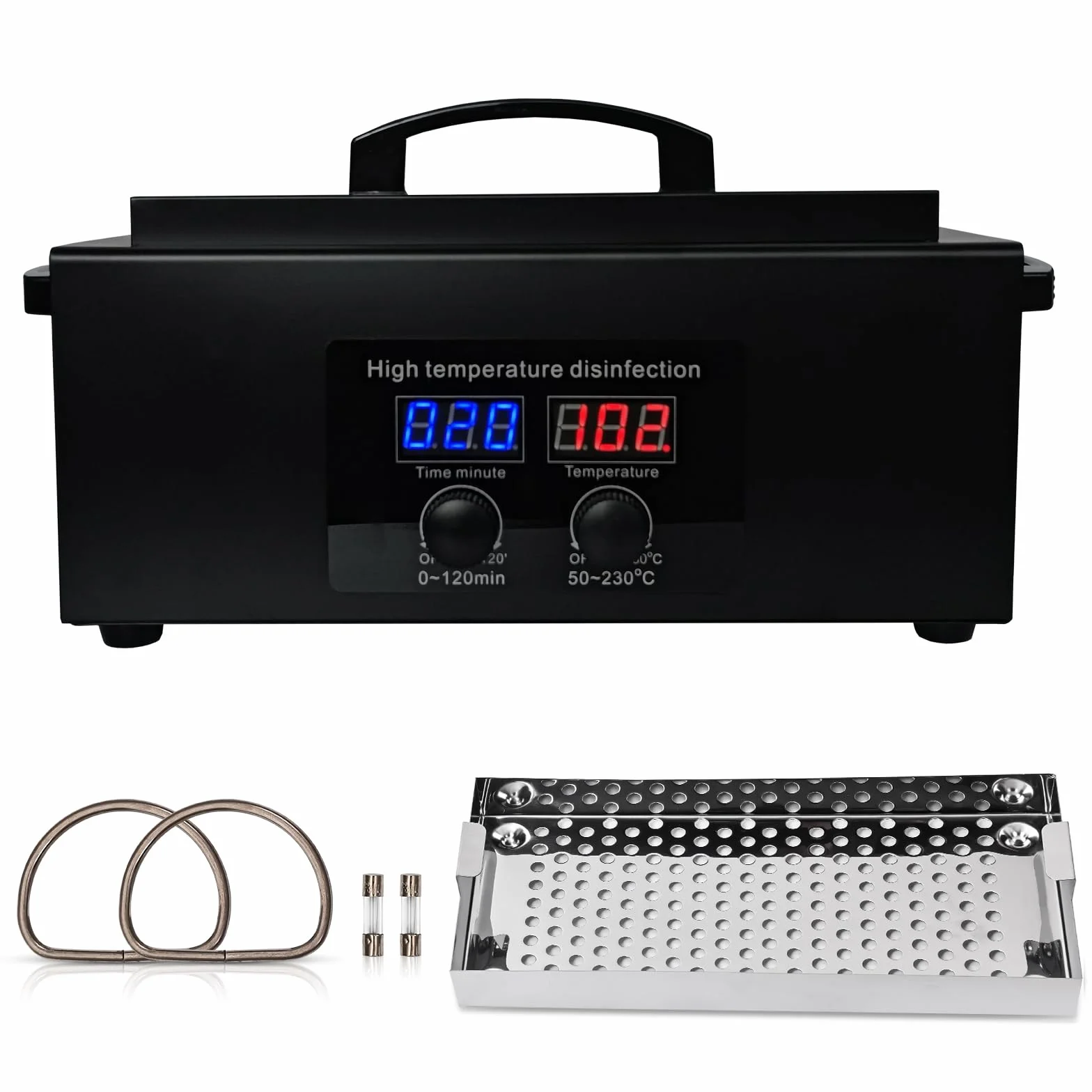 Hochtemperatur-Sterilisiergerät mit Timer – Trockene Hitzesterilisierung für Metallwerkzeuge & SPA-Tücher, Disinfektor für Zahnarztpraxen, Labore & Kosmetiksalons