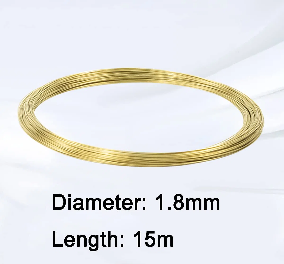 H65 Messingdraht Metallhandwerk Drahtlänge 15 M Für Diy -Handwerksdurchmesser 1 Mm Bis 3 Mm/Diameter 1.8Mm