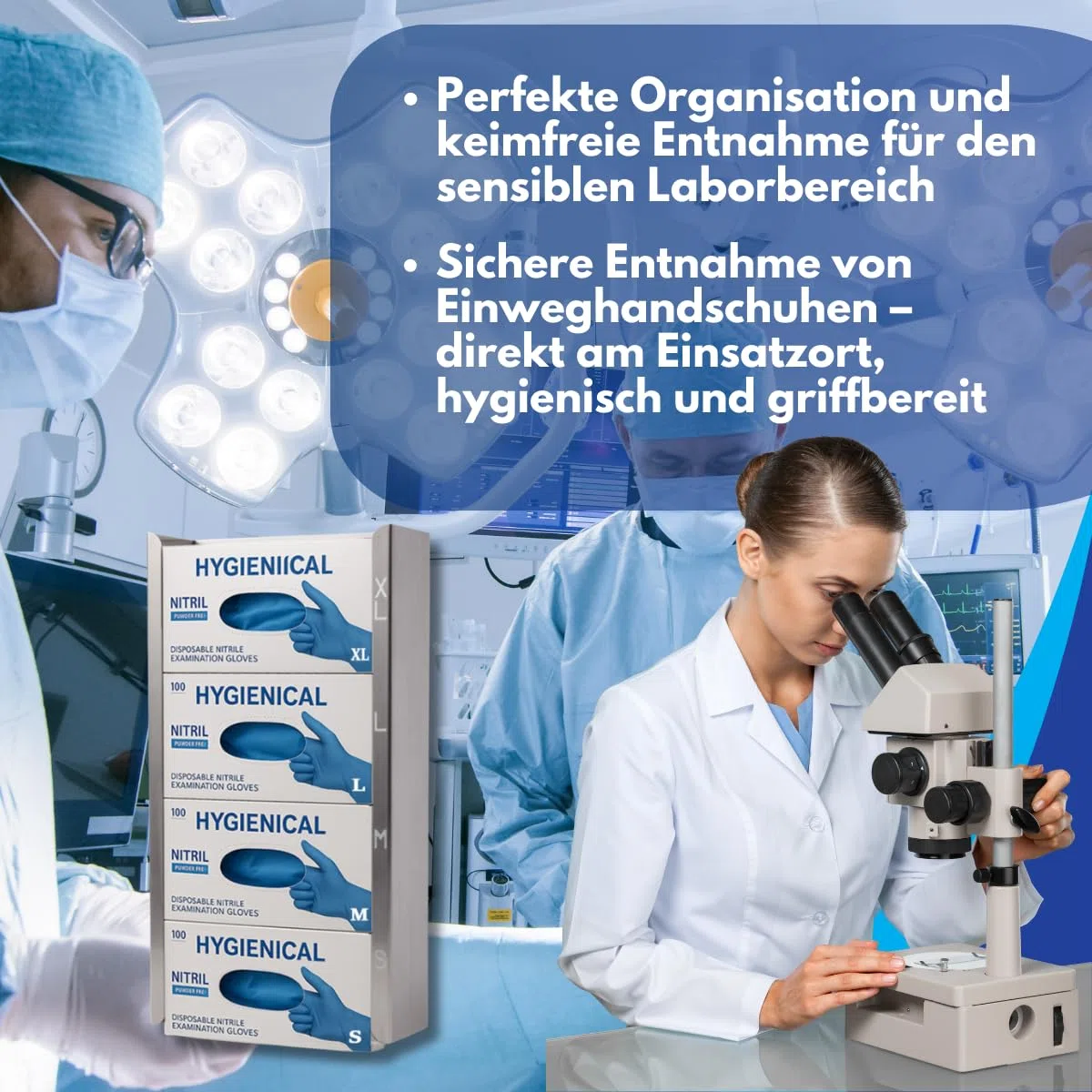 4er Handschuhspender aus Edelstahl, Wandhalter für Handschuhboxen, Hygienischer Handschuhhalter für Einmalhandschuhe