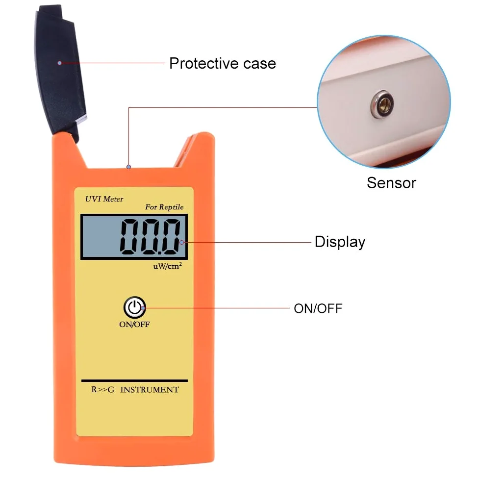 Oumefar Tragbarer digitaler Hand-UV-Detektor Meter Solar Index Tester Ultraviolette Sonnenlichtstrahlung zur Messung des Sonnenlicht-UV-Füllstandsensors