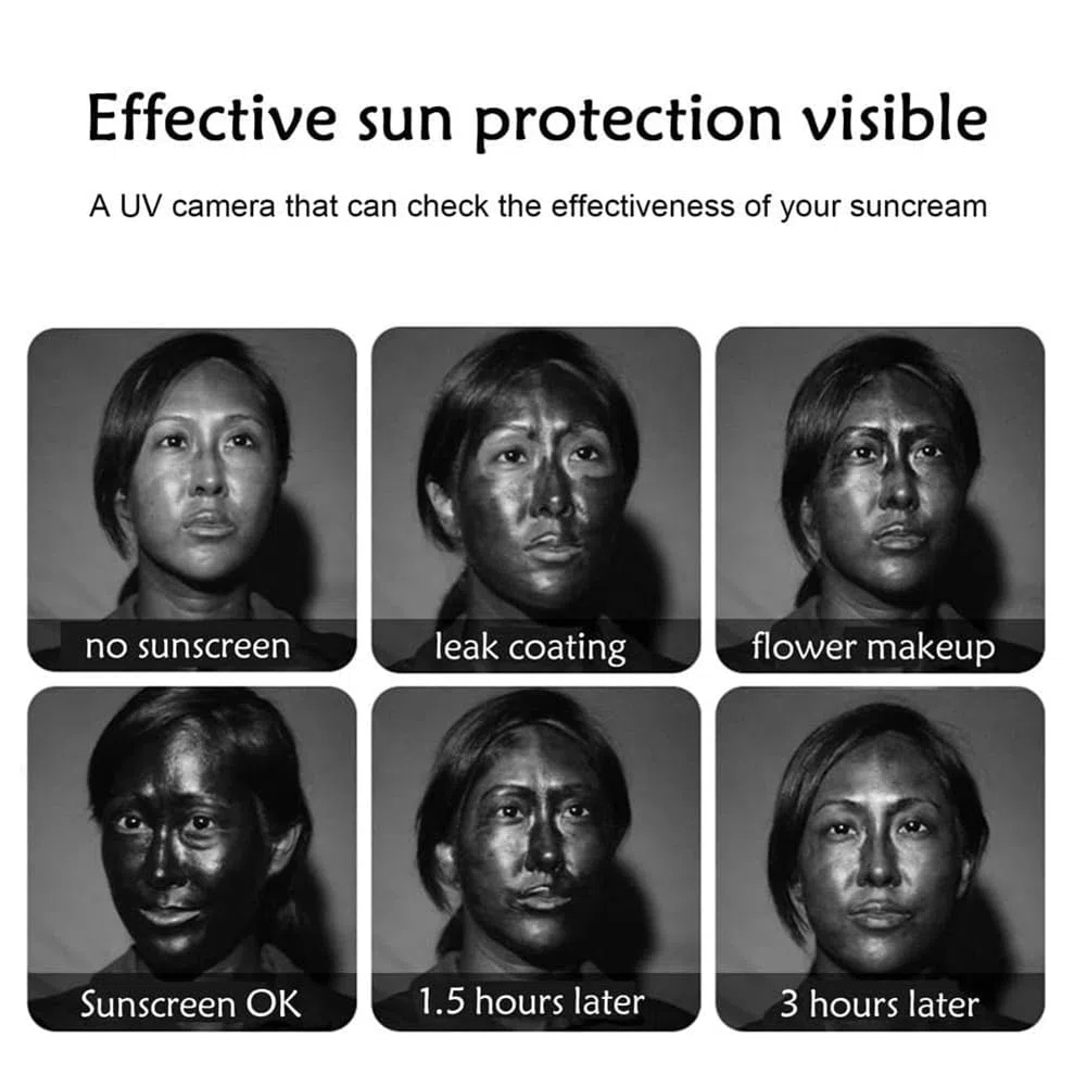 Mini-UV-Kamera zum Schutz Vor Sonnencreme für Typ-C-Handys Sichtbare Gesichts-UV-Kamera Tragbar für Sonnencreme-Tests