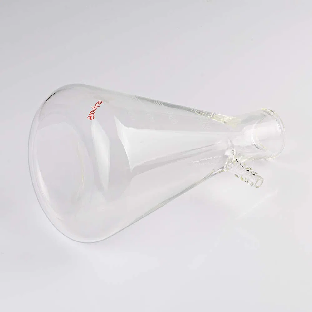 StonyLab 2er-Pack 1000 ml Borosilikatglas-Filterkolben, Glass Filtering Flask, Bolzenhals mit Röhrchen (1000 ml)