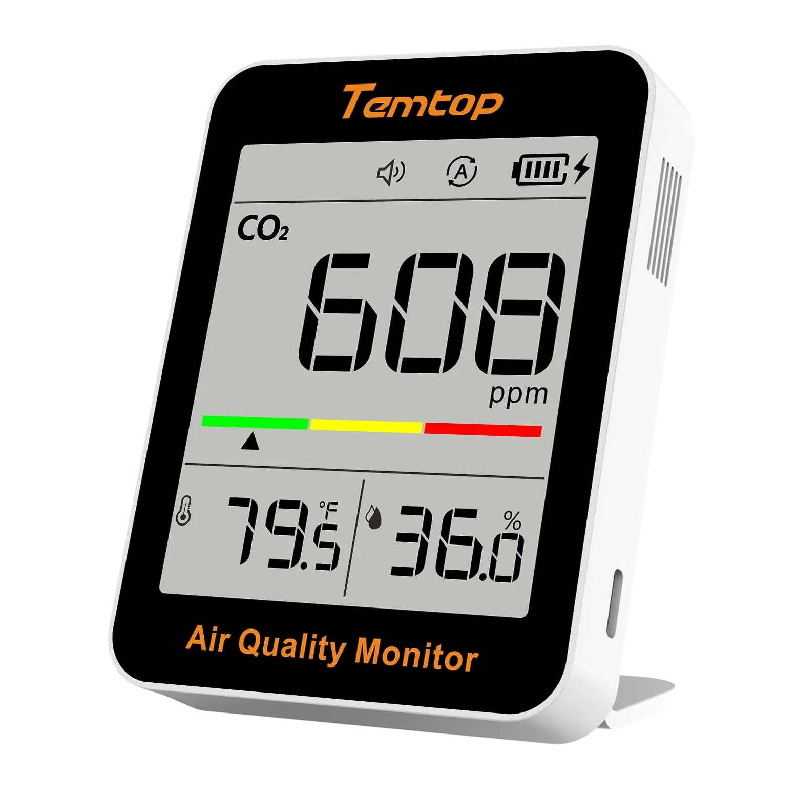 Temtop C1 CO₂ Messgerät mit CO2-Monitor, Thermometer & Hygrometer – Präzise Messung für Luftqualität