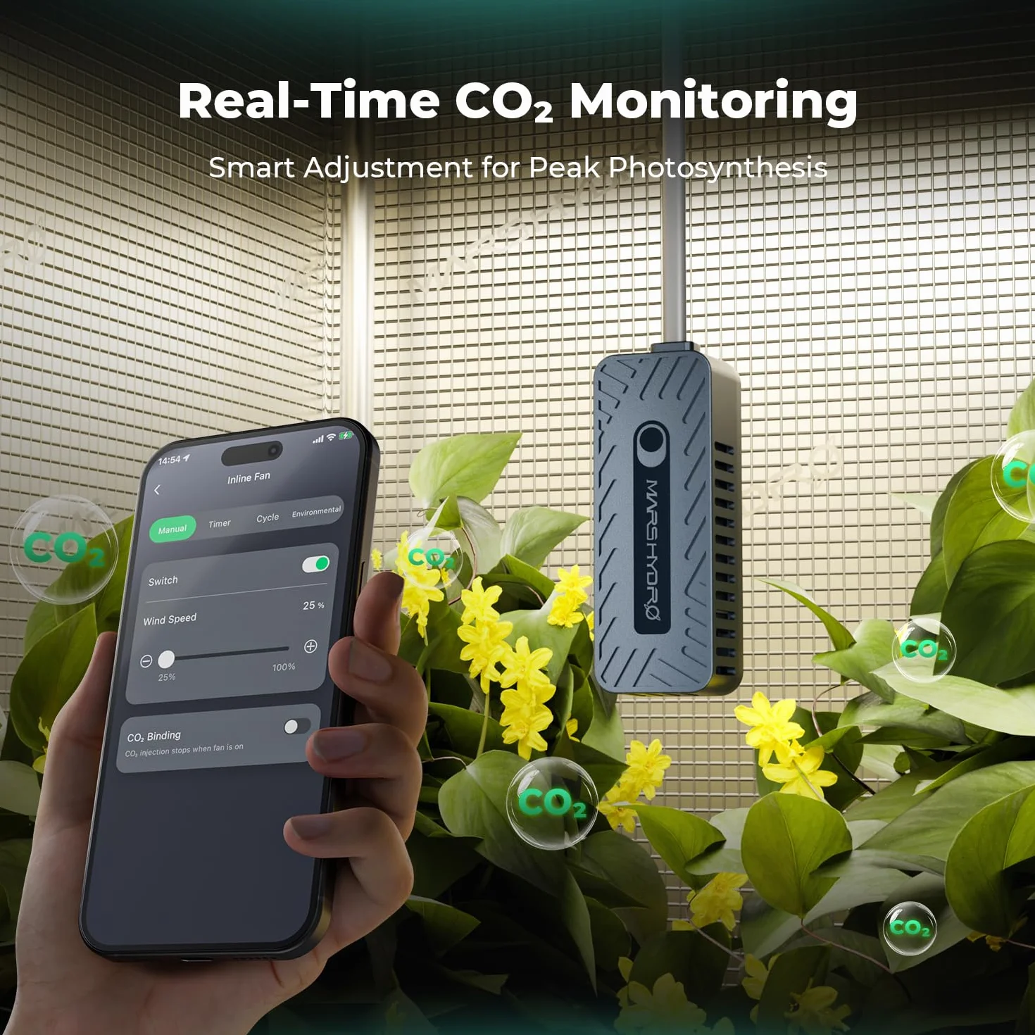 MARS HYDRO Pflanzensensor Kit PPFD CO₂ Bodensensoren iControl iHub Pro Umweltmonitoring Innenanbau