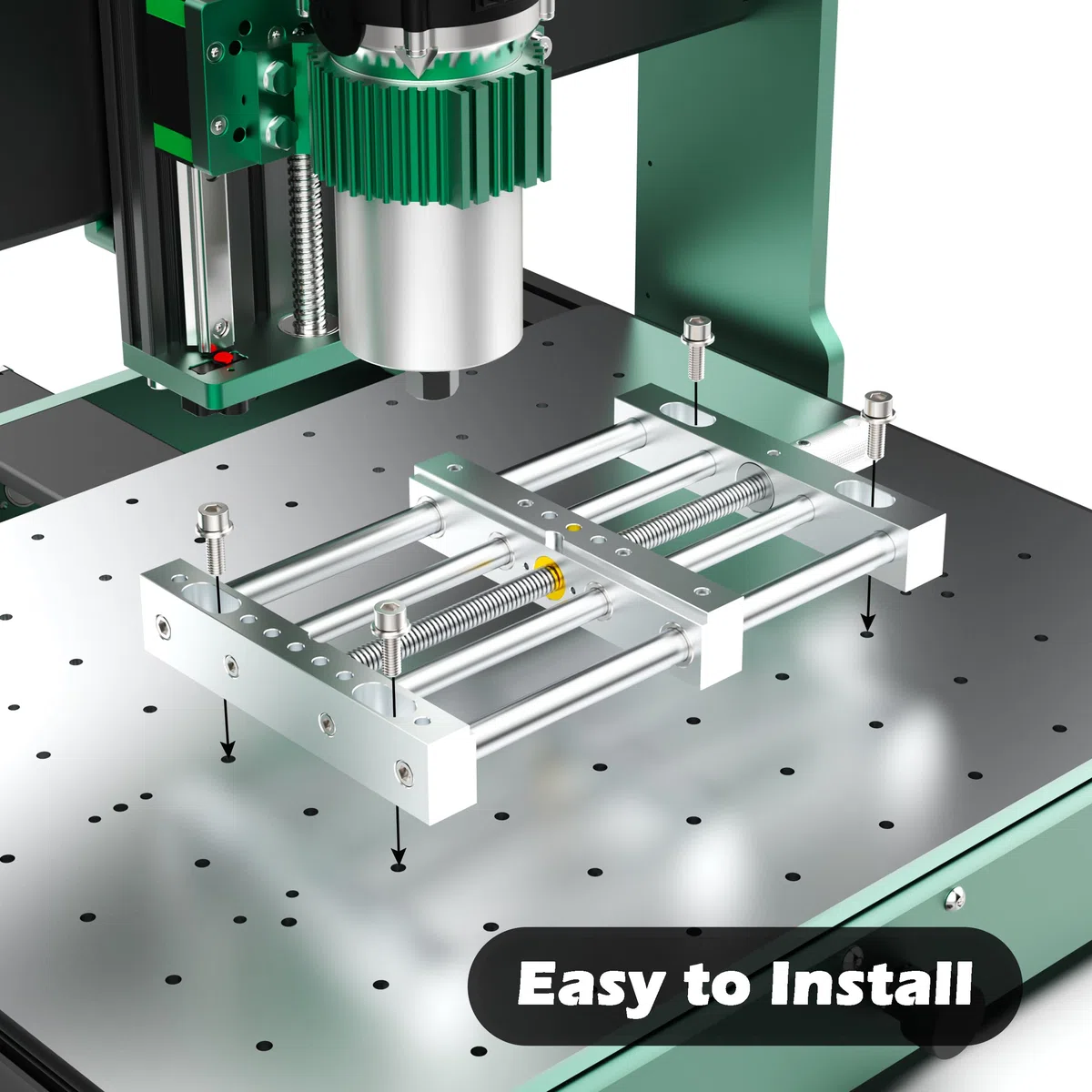 CNC Router High-Precision Aluminum Vise Bench Clamp, 282mm x 150mm x 30mm