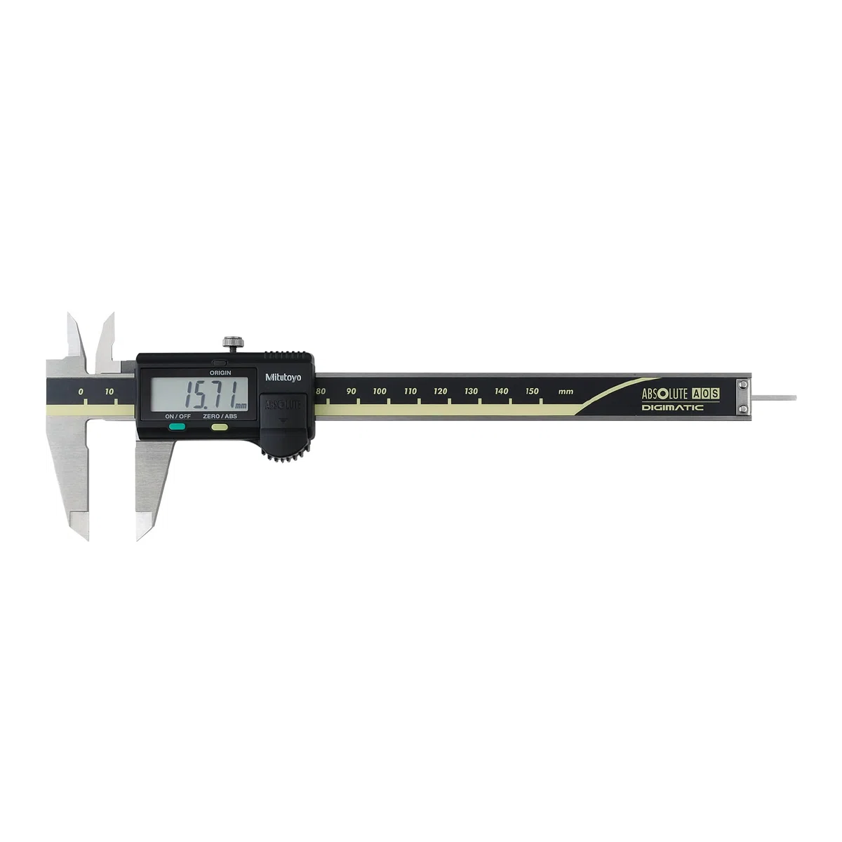 MITUTOYO Digital Messschieber ohne Datenausgang DIN 862, Tiefenmaß rund 0-150 mm, 1 Stück,500-184-30