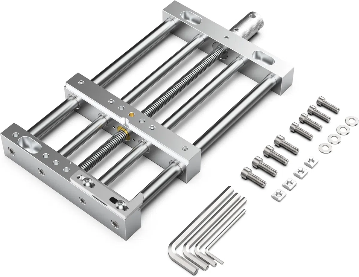 CNC Router High-Precision Aluminum Vise Bench Clamp, 282mm x 150mm x 30mm