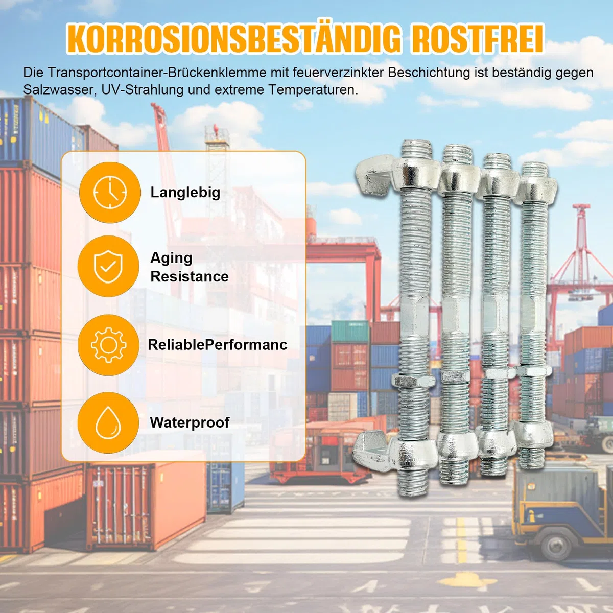 380mm Versandcontainer Brücke Fitting Clamp Connector For Cargo Stacking Scenario 4 Stück Beschlag Klemme Versandbehälterklemme Schraubklemme Für Secure Transport