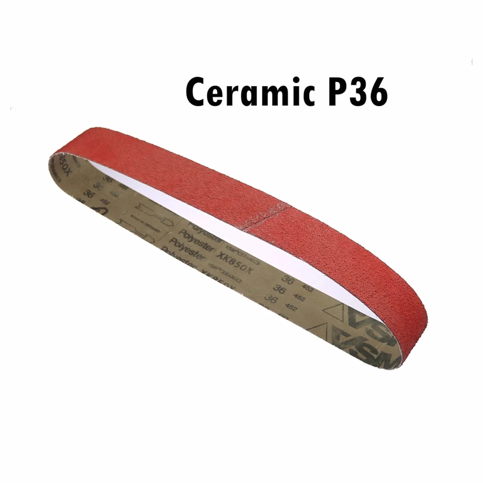 4 Stück 686 x 50 mm Keramik-Schleifbänder 27 * 2 Zoll XK850X MIX Pack P60 P80 P120 P36, for superhartes Metallschleifen