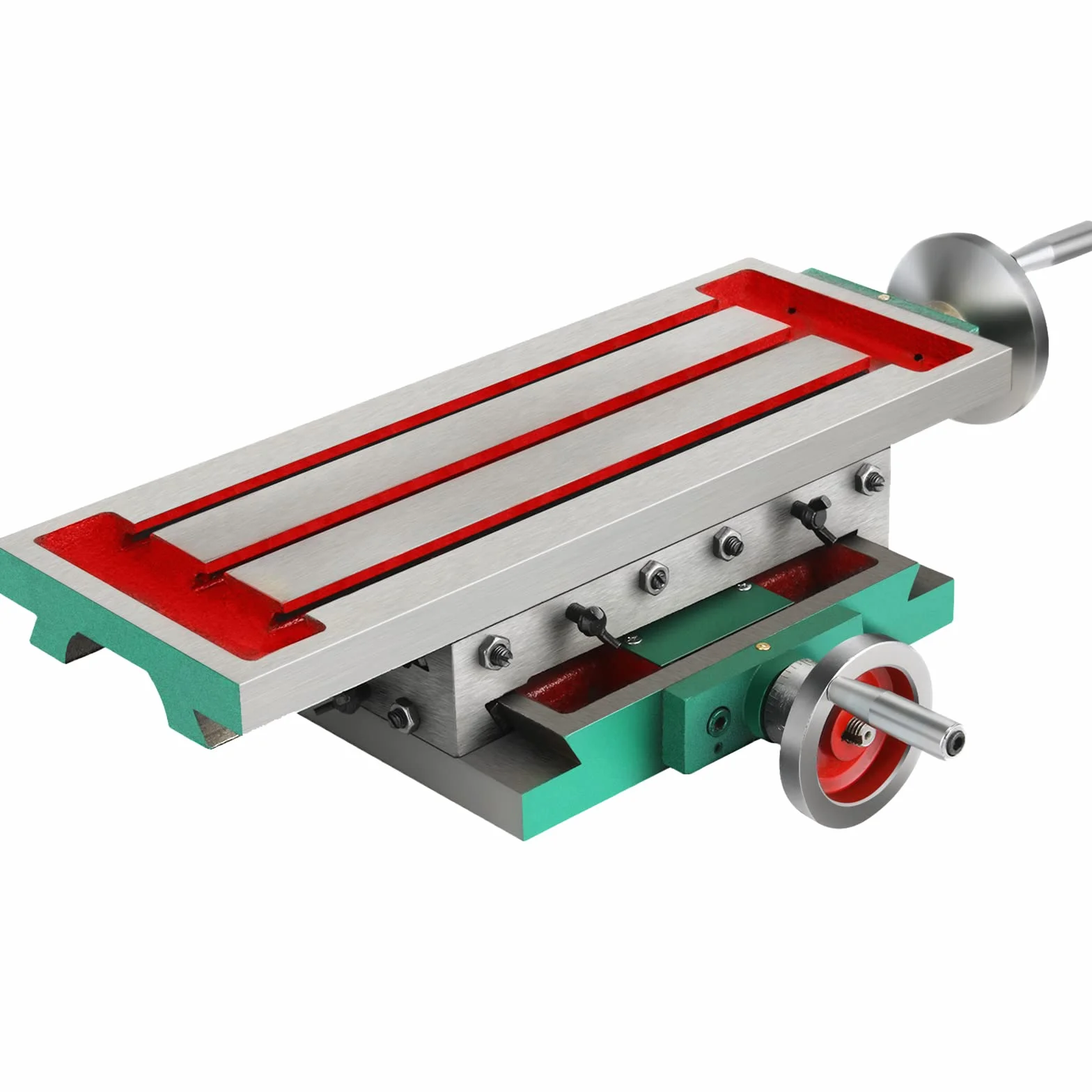 Mophorn kreuztisch Tischbohrmaschine 450 mm, Frässchraubstock 170 mm, Metall Professionelle Gusseisen Schraubstock für Säulenbohrer Breite Backen und den vielseitigen Einsatz, Metallisch