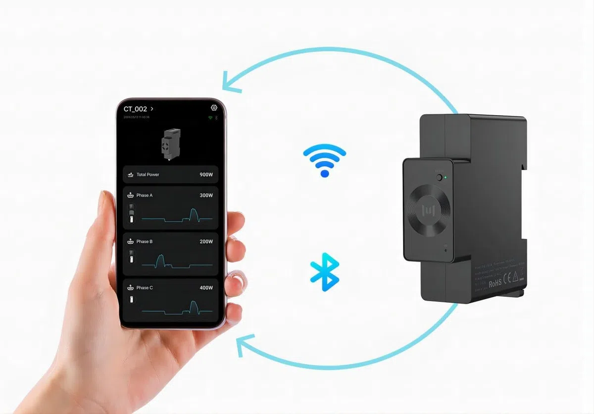 Marstek Smarter Zähler CT002, Smart Meter für Marstek Speicher B2500D/Jupiter/Venus Serie, Kabellos mit WLAN/Bluetooth, Einfache Installation