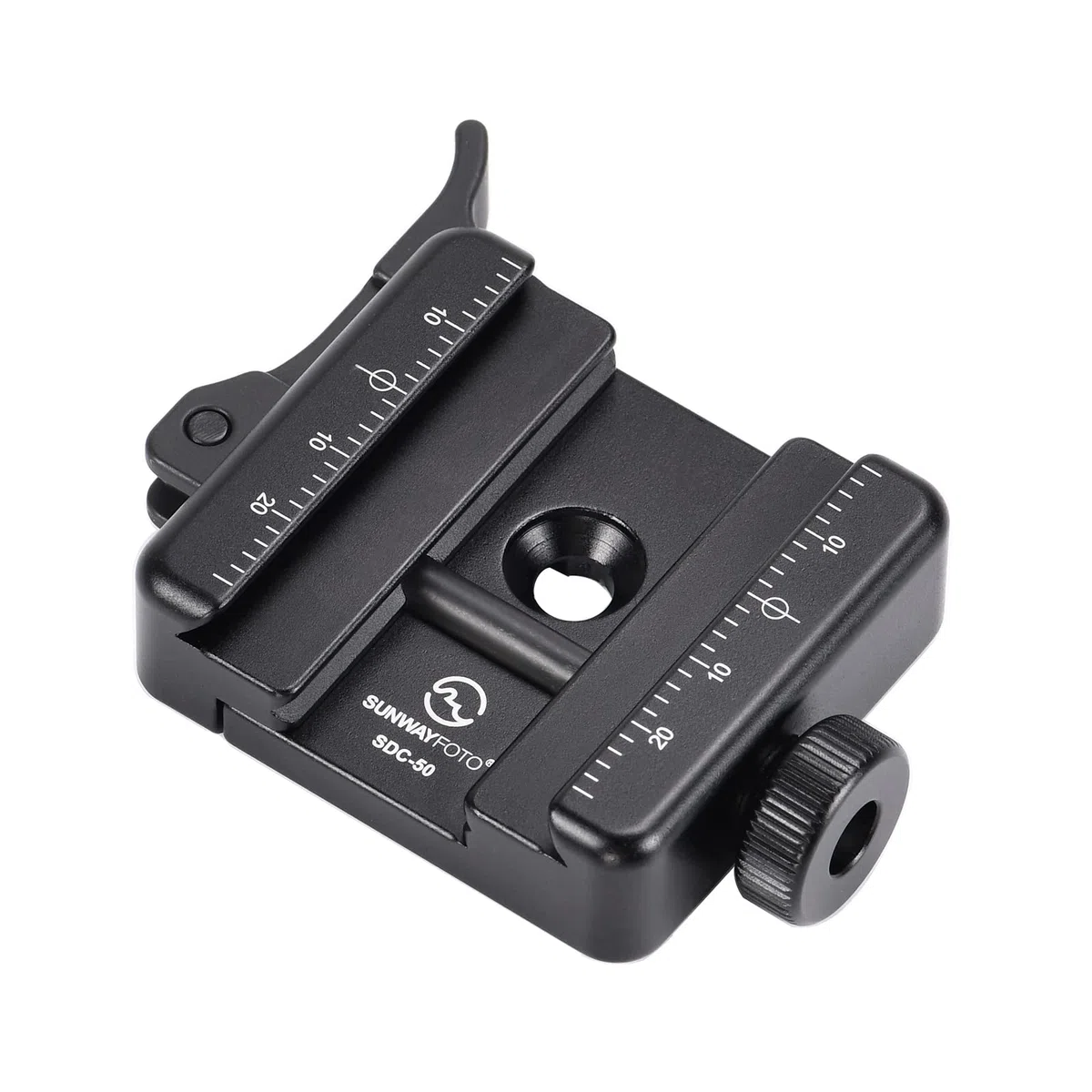 SUNWAYFOTO SDC-50 Arca Swiss Schnellspannklemme für Gewehr mit Picatinny-Adapter, 50 mm