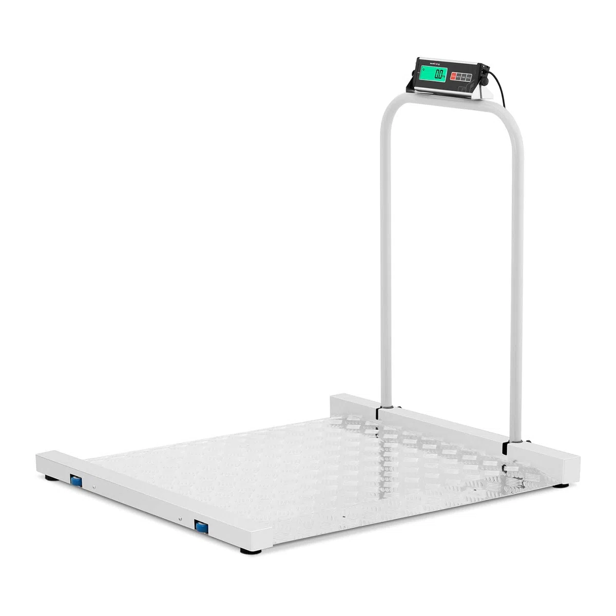Steinberg Systems SBS Bodenwaage 300 kg / 100 g 100 x 95 cm Aluminium-Wiegefläche LCD mit Hintergrundbeleuchtung angeschrägte Seiten Tarieren, Halten, Nullsetzen Einheitenwechsel RS232 Durchfahrwaage