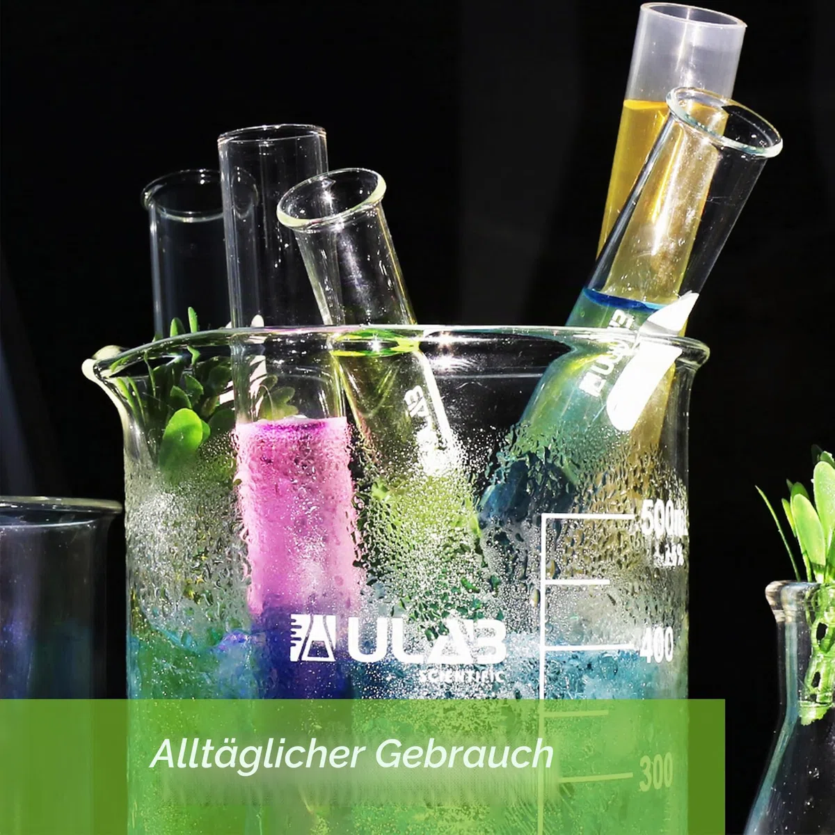 Glas Berker 5000ml, Borosilikatglas Becher mit Graduierung für Labor, Küche, Schule UBG1024