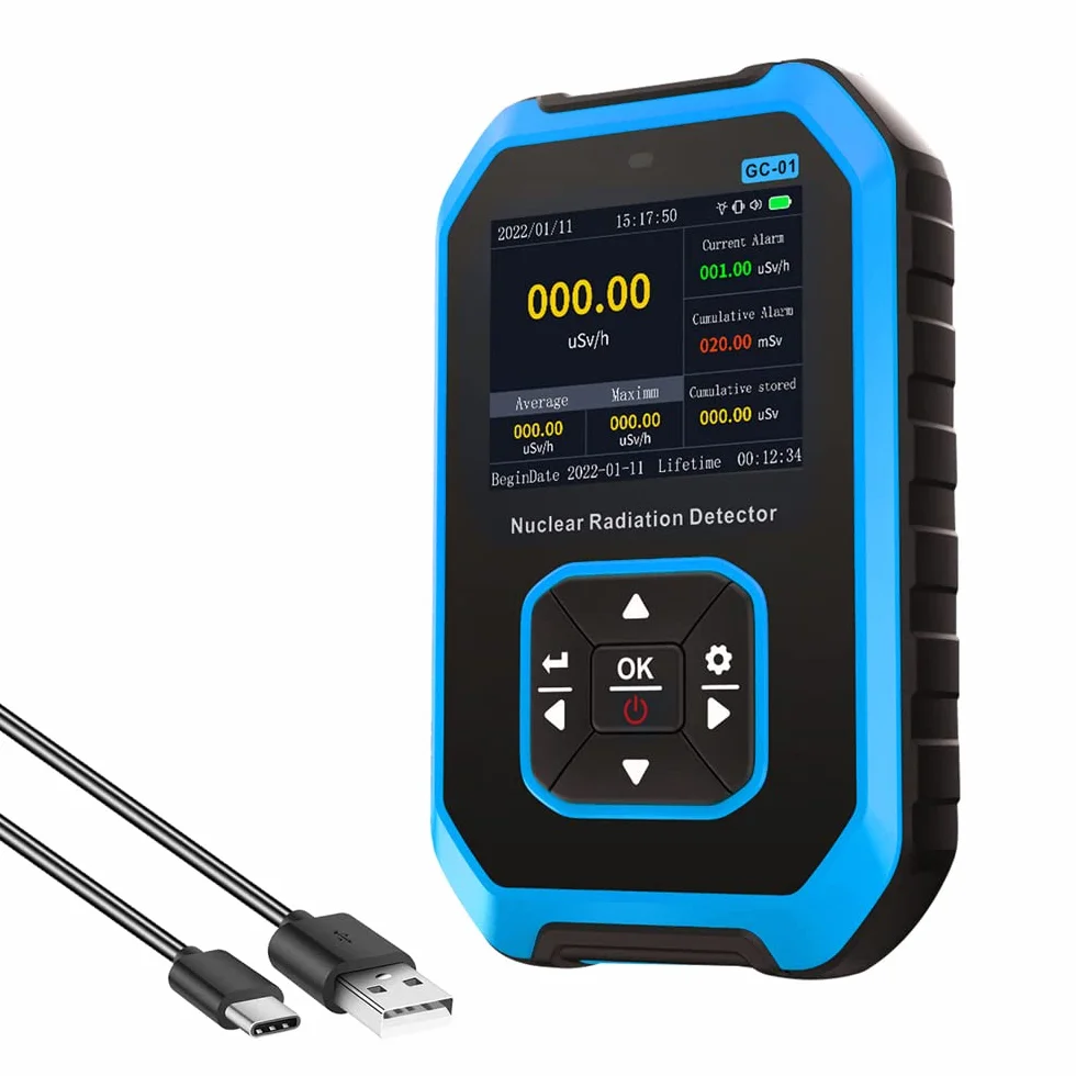 Hancaner Geigerzähler Dosimeter Strahlungsdetektor X γ β-Strahlen LCD-Display Echtzeit-Überwachung