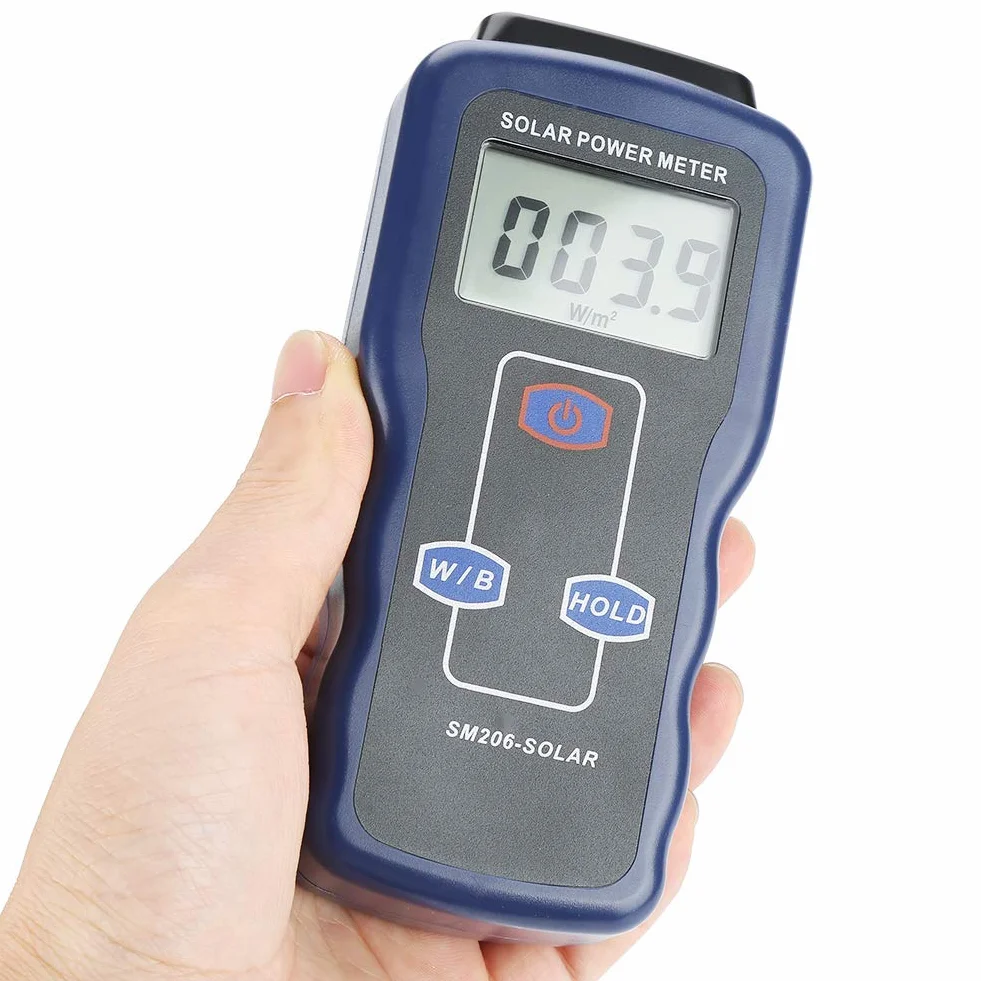 SM206 Solarenergie-Messgerät Solarenergie Tester Solarbestrahlungsmessgerät Strahlungsmesser Messgerät Prüfwerkzeug
