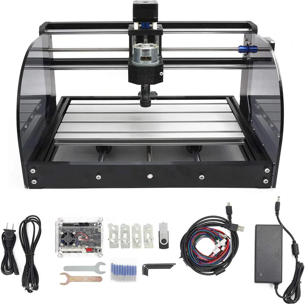 RATTMMOTOR CNC Fräsmaschine 3018-Pro Max,3 Achsen CNC Fräse-/Graviermaschine GRBL Steuerung 420x350x270mm,ER11 für PVC PCB Holzschnitzen DIY Engraver