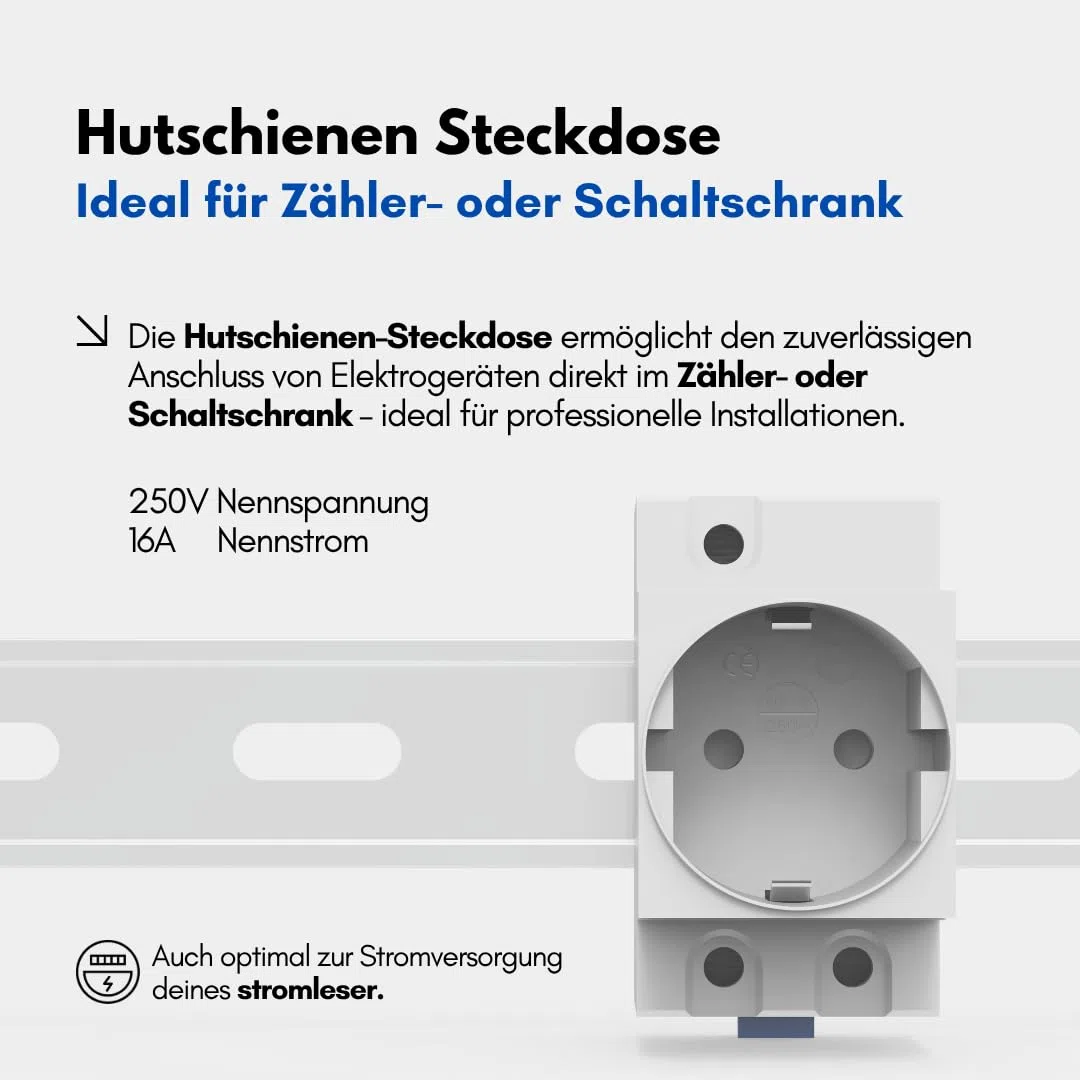 one mit Hutschienen - WLAN Stromzähler auslesen IR Lesekopf mit App | Verbrauchstracker für Balkonkraftwerke & Zuhause Smart Home Messgerät Energiemonitor Plug & Play