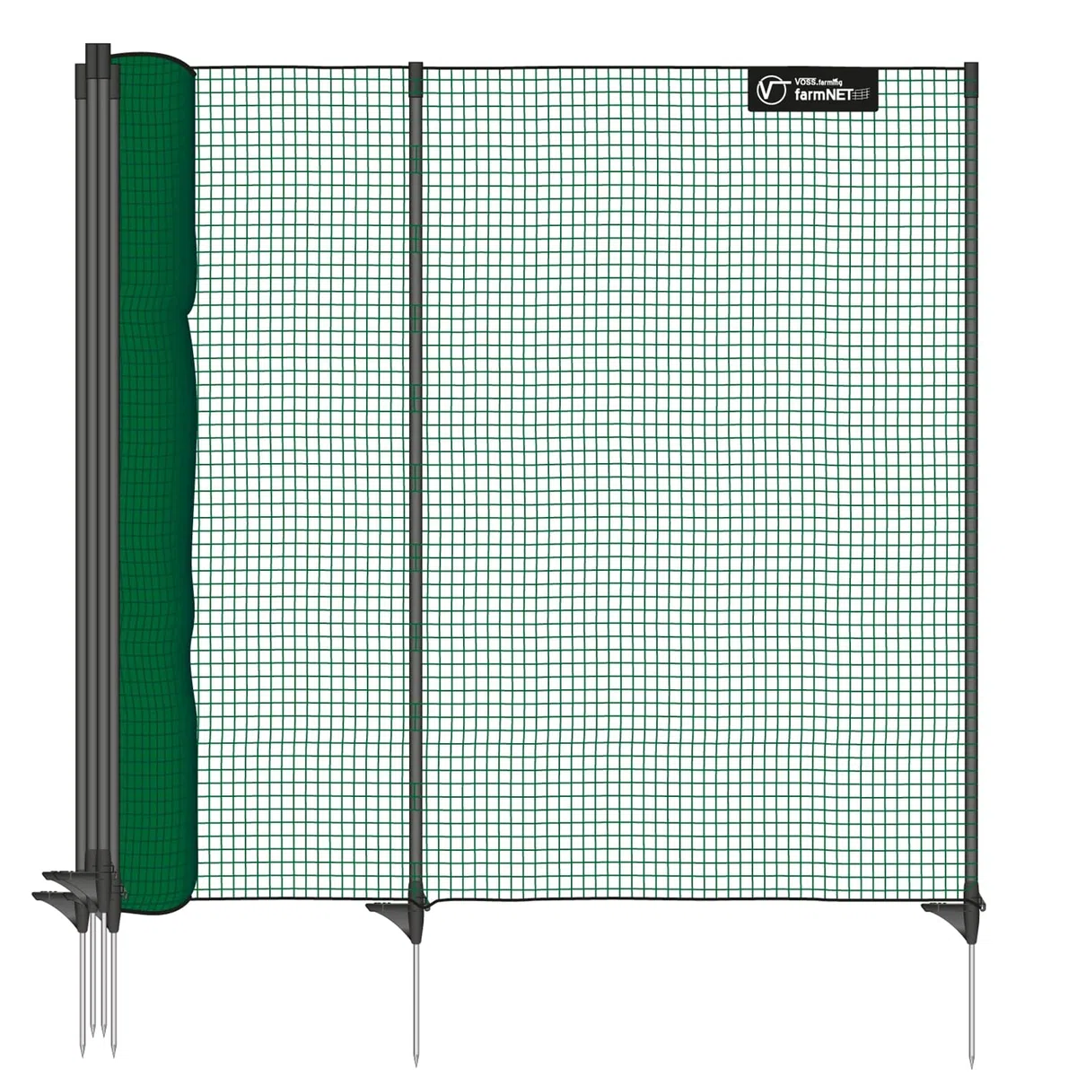 VOSS.farming Begrenzungszaun Classic 15m 90cm Kleintiernetz grün mobiler Zaun