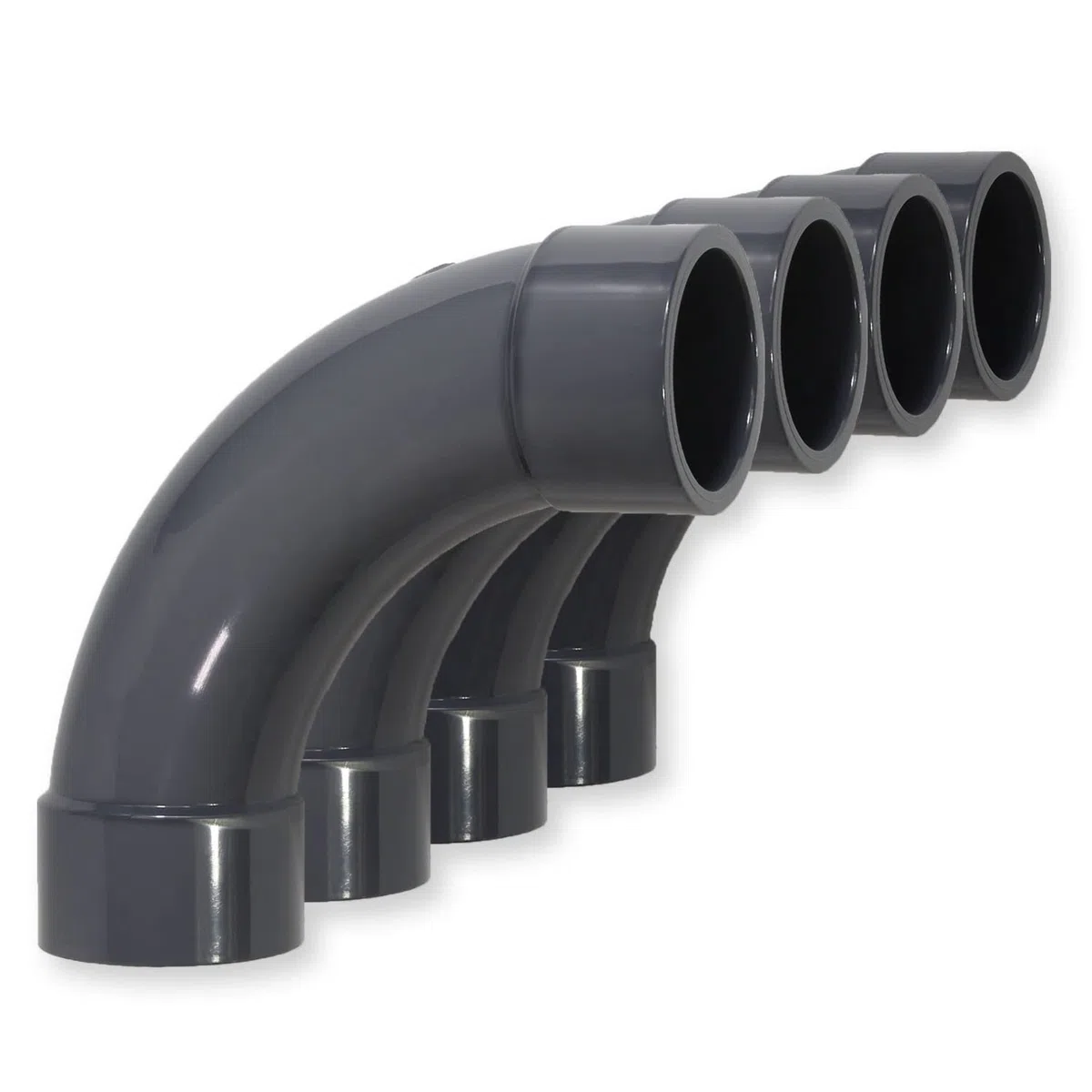 Paradies Pool PVC Fitting Bogen 90° Ø 50mm Klebemuffen Rohrverbinder 4 Stück