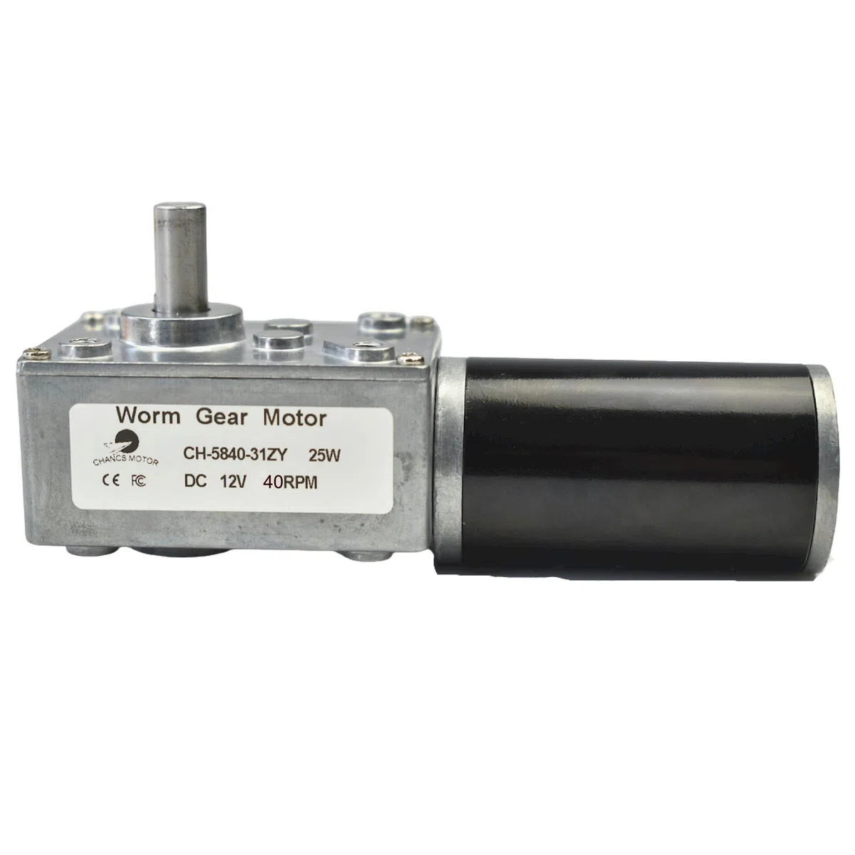 CHANCS DC-Getriebemotor 12V 40RPM Schneckengetriebemotor