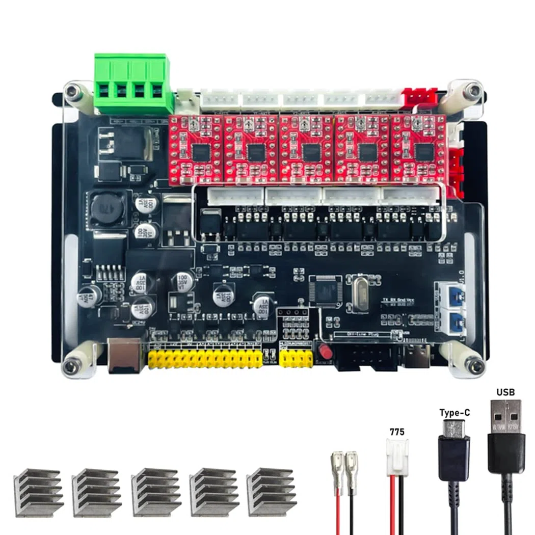 GRBL Controller Steuerplatine, Neue GRBL 4Achsen Schrittmotor Controller Steuerplatine, mit Offline/300/500W Spindel USB Treiberplatine, für CNC Lasergravierer