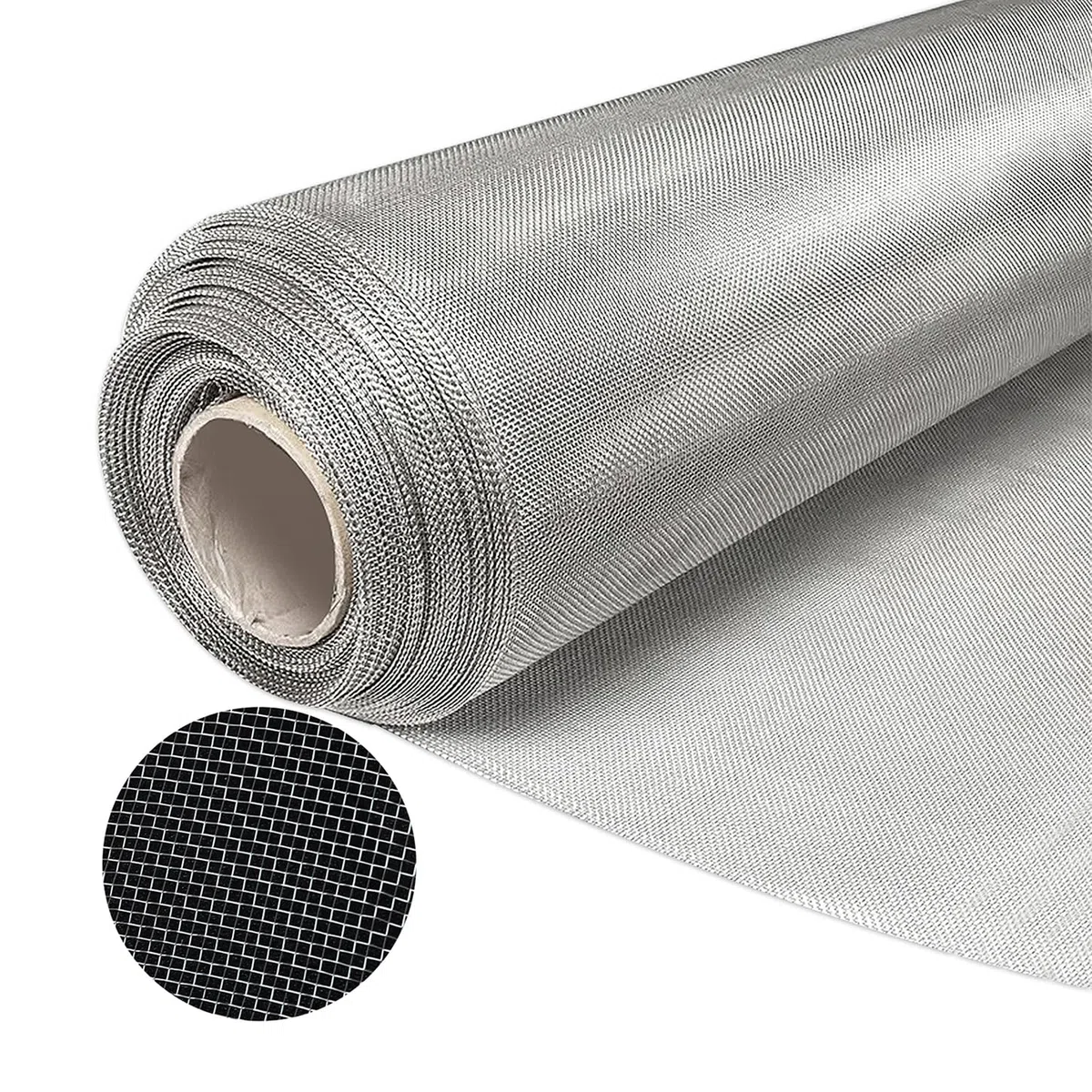 KISKIS Gewebtes Drahtgeflecht aus 304 Edelstahl, Drahtgeflecht, verhindert das Eindringen von Mäusen, Schlangen, Hornissen, Nagetieren, einfach zu schneiden und zu installieren (120X500CM47X197INCH)
